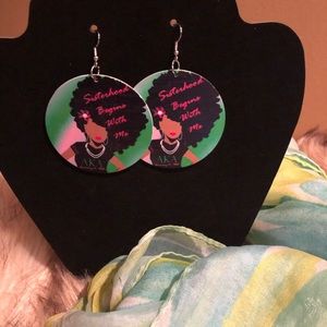 Alpha Kappa Alpha Wood Earrings